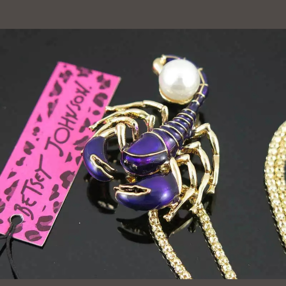 Gorgeous Betsey Johnson Rhinestone Purple Scorpio